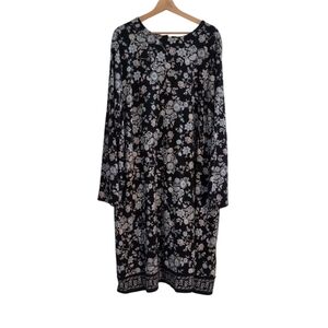 J. Jill Floral Print Long Sleeve Dress NWT